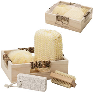 Getaway Four Piece Spa Kit in Wooden Box