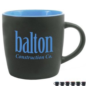 Café Two-Tone Matte Black Ceramic Mug, 12oz.