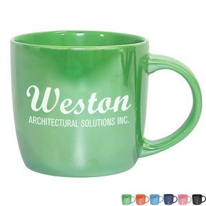 Lustre Colored Ceramic City Mug, 14oz.
