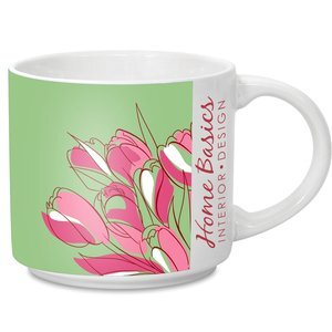 Metro White Ceramic Mug, 14oz.