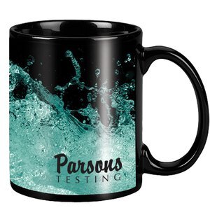 Classic Black C-Shaped Handle Mug, 11oz.