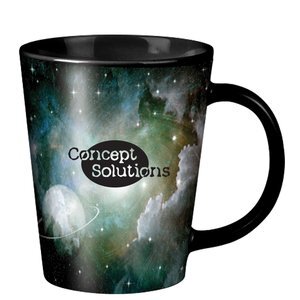 Short Black Latte Mug, 12oz.