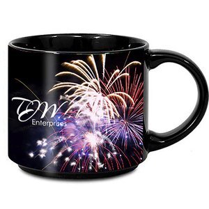 Metro Black Ceramic Mug, 14oz.