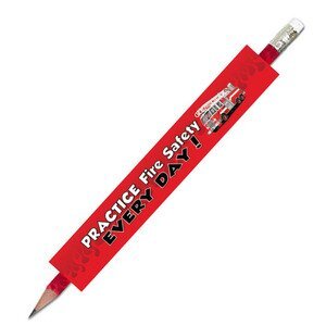 Practice Fire Safety Every Day Fire Truck Pencil, Stock