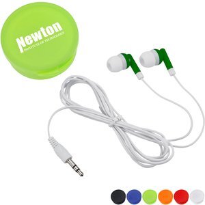 Ear Buds in a Round Case