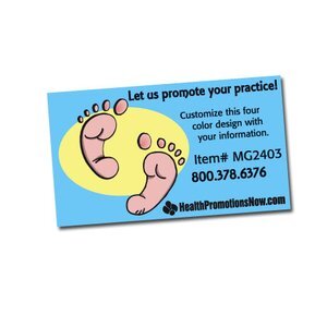 Cartoon Foot Prints Design Full Color Magnet