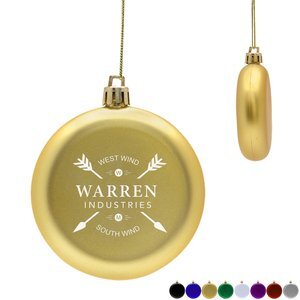 Shatter Resistant Flat Round Ornament