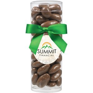 Elegant Small Gift Tube w/ Chocolate Almonds
