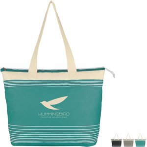 Lucia Accent Striped Polycanvas Tote