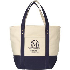 Seaside Zippered Cotton Tote, 16oz.
