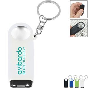 Magnifier and LED Light Key Chain