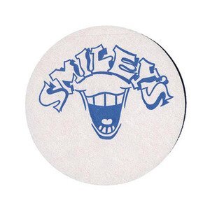 White Round Pulpboard Coaster, 80 pt.