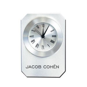 Metal-on-Glass Desk Clock