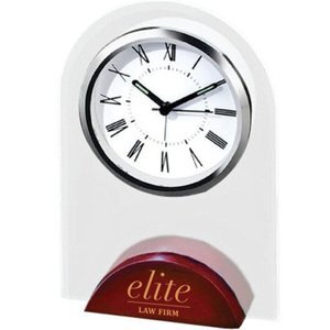 Arch-on-Wood Desk Clock