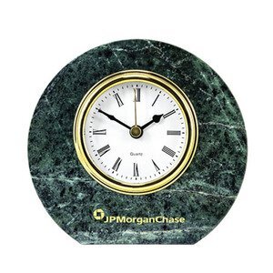 Round Marble Desk Clock