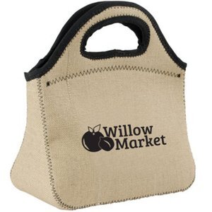 Klutch Burlap-Neoprene Lunch Bag