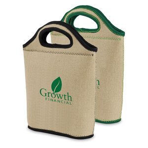 Venti Burlap-Neoprene Lunch Bag