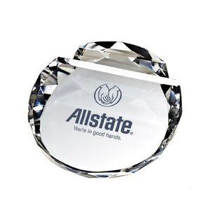 Crystal Paperweight Card Holder