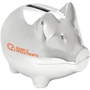 Silver Plated Piggy Bank
