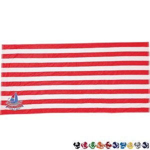 Turkish Signature Cabana Stripe Basic Weight Beach Towel, 10.5 lbs.