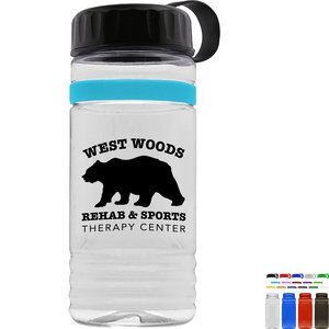 Grip Stripe Tritan™ Bottle, 20oz. - Tethered Lid