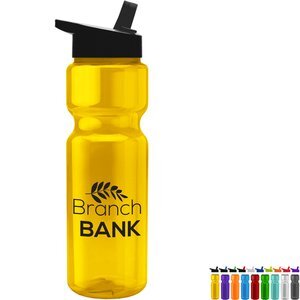 Transparent Sports Bottle, 28oz. - Flip Straw Lid