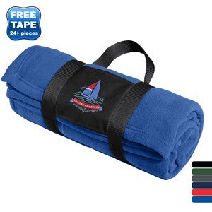 Port Authority® Fleece Blanket with Carrying Strap