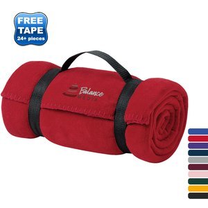 Port & Company® Value Fleece Blanket with Strap