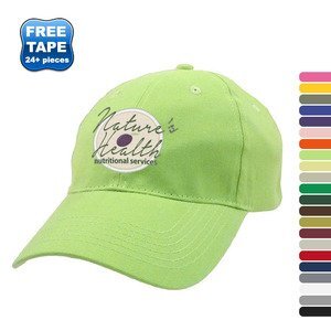 Brushed Cotton Twill Semi-Constructed Cap with Velcro Closure