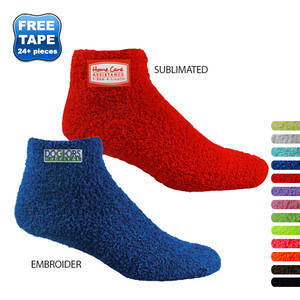 Fuzzy Feet Gripper Socks, Quarter Top