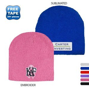 Fuzzy Polyester Beanie Cap