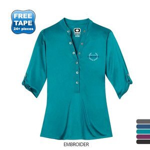OGIO® Crush Ladies' Henley Style Performance Polo