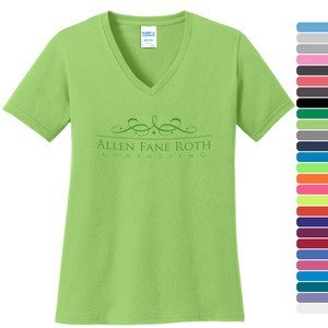 Port & Company® 100% Cotton Ladies' V-Neck Tee