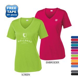 Sport-Tek® PosiCharge™ Competitor™ Ladies' Interlock Performance V-Neck Tee