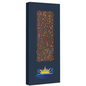 Gourmet Belgian Chocolate Bar with Rainbow Nonpareil Sprinkles