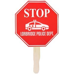 Stop Sign Hand Fan