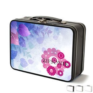 Thin Retro Metal Lunch Box