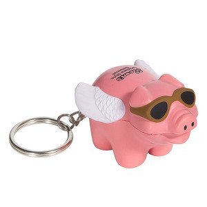 Flying Pig Stress Reliever Key Chain
