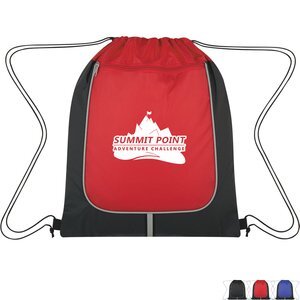 Wayfarer Stripe Polyester Drawstring Reflective Sports Pack