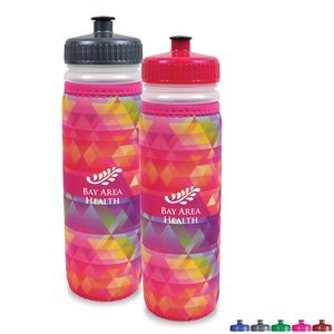 Neoprene Sleeve Sports Bottle w/ Push-Pull Cap, 22oz.