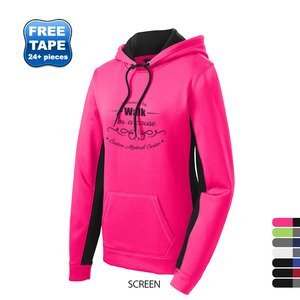 Sport-Tek® Sport-Wick® Colorblock Ladies' Performance Kanga Hoodie