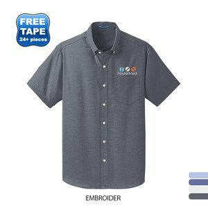 Men's Short Sleeve Woven Shirts by Promotional Products for Health &  Wellness