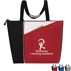 Slant Color Pop 600D Zippered Tote