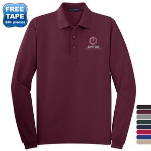 Port Authority® Silk Touch™ Pique Men's Long Sleeve Polo