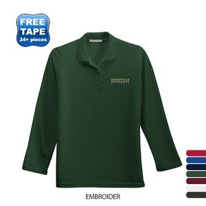 Port Authority® Silk Touch™ Pique Ladies' Long Sleeve Polo