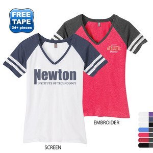 District Made® Game V-Neck Ladies' Tee