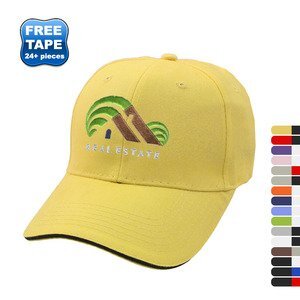 Brushed Cotton Twill Constructed Sandwich Cap