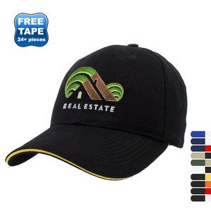 Heavyweight Washed Brushed Cotton Twill Constructed Sandwich Cap