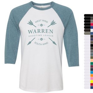 Bella + Canvas® Poly Cotton Unisex Baseball 3/4-Sleeve Tee