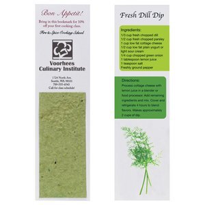 Seed Paper Basil Recipe Bookmark